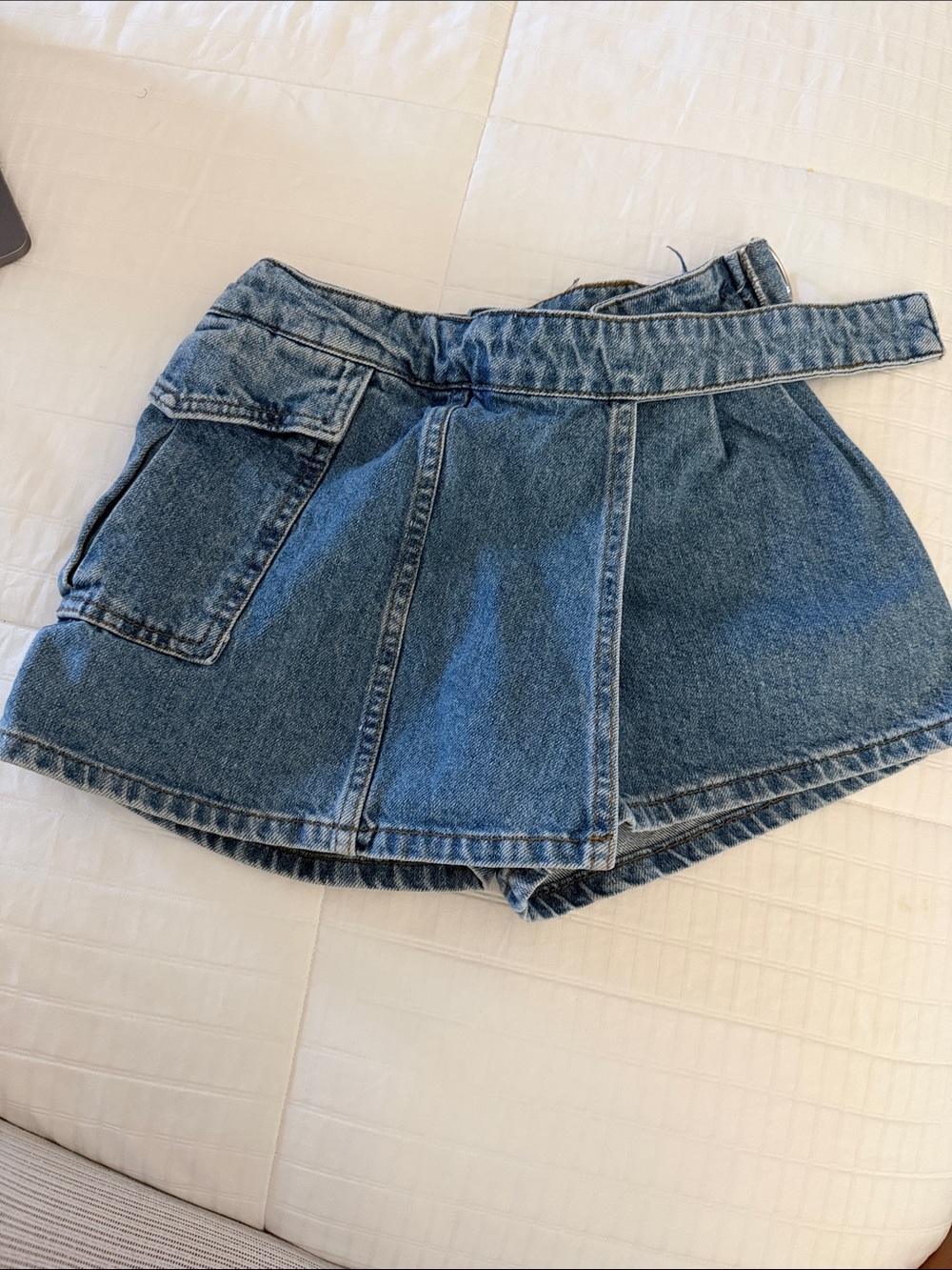 Zara girls belted denim skort